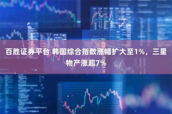百胜证券平台 韩国综合指数涨幅扩大至1%，三星物产涨超7%