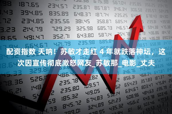配资指数 天呐！苏敏才走红 4 年就跌落神坛，这次因宣传彻底激怒网友_苏敏那_电影_丈夫